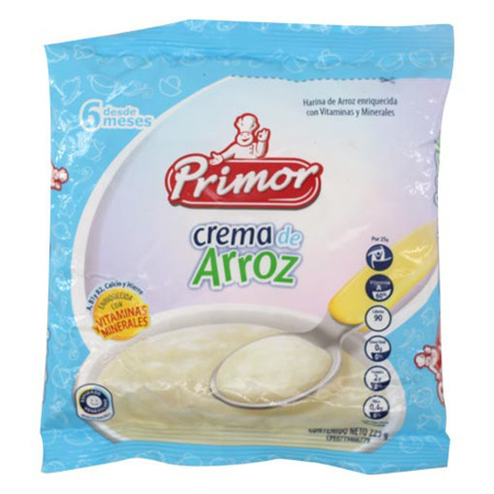 PRIMOR CREMA ARROZ BOLSA ENRIQ 225Gx34UN