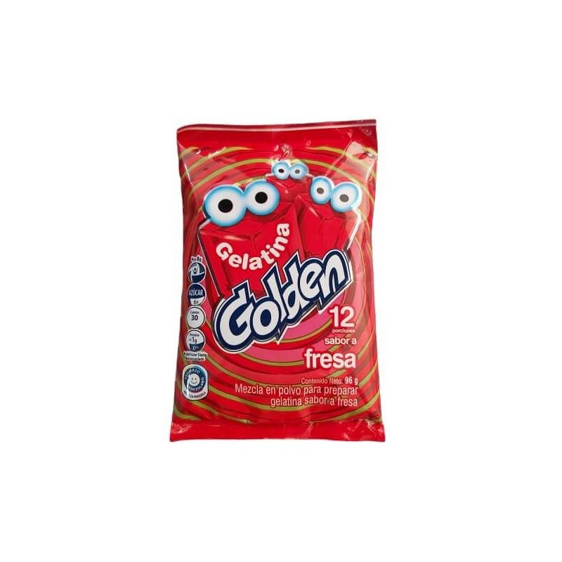 GOLDEN GELATINA FRESA 96Gx10UN S vit