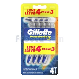 [80685905] GILLETTE EXTRA SUAVE BLISTER/4